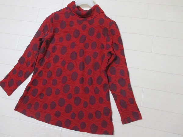 ジャンニロジュディチェ*GIANNI LO GIUDICE　ジャガード風ドットウール混カットソー　36　日本製_画像3