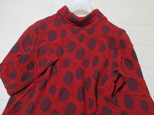 ジャンニロジュディチェ*GIANNI LO GIUDICE　ジャガード風ドットウール混カットソー　36　日本製_画像5