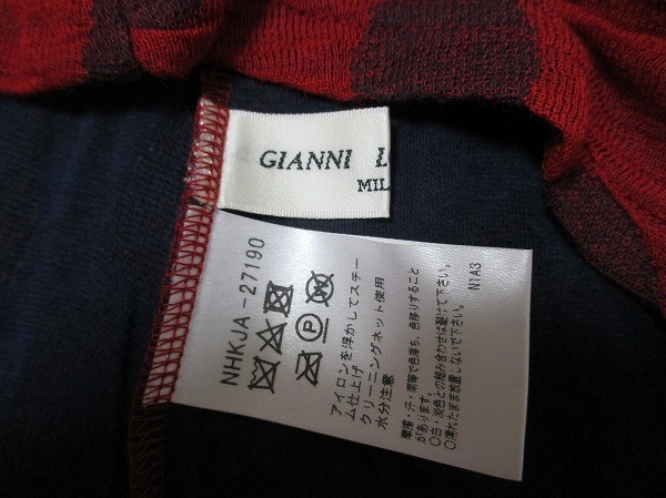 ジャンニロジュディチェ*GIANNI LO GIUDICE　ジャガード風ドットウール混カットソー　36　日本製_画像8