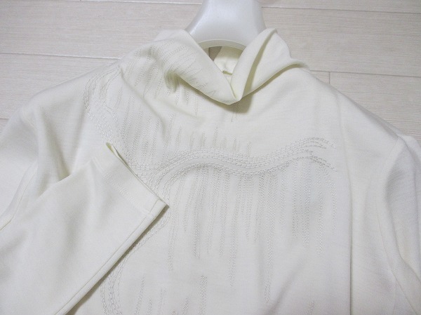 ヒロココシノ*HIROKO KOSHINO　刺繍ウールデザインチュニックプルオーバー　38　日本製_画像5