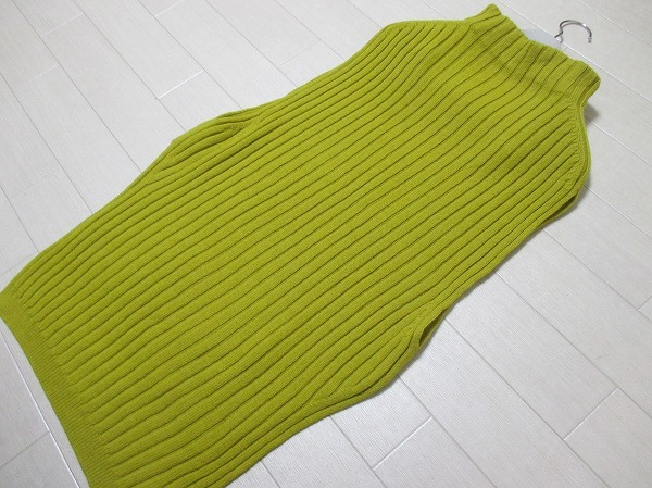 ギャバジンK.T / Gabardine K.T　太リブウールニットチュニックベスト　9号　日本製　ファイブフォックス_画像4