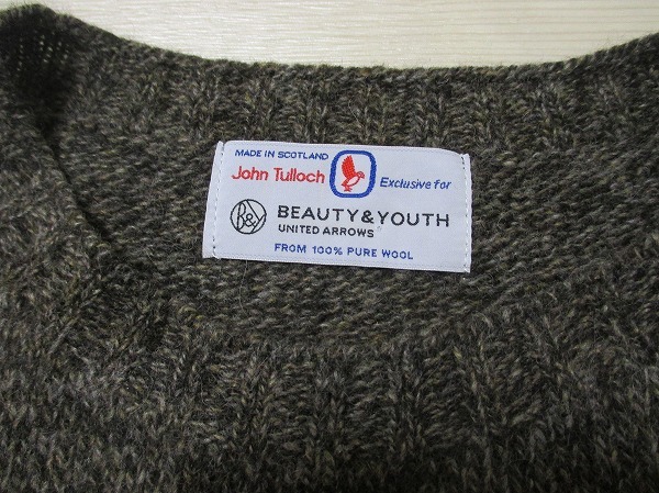 John Tulloch*ジョンタロック × ユナイテッドアローズ　スコットランド製　ウールニット霜降りセーター　BEAUTY＆YOUTH_画像5