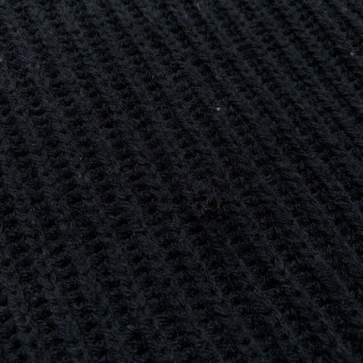 【人気】FREAK'S STORE フリークスストア ビッグシルエット畦編みセーター ハーフジップニット 男性用 メンズ Lサイズ ブラック H-165_画像4