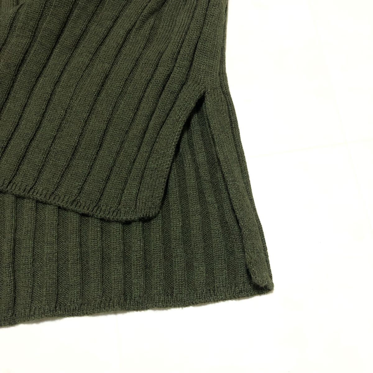 【人気】mizuiroind ミズイロインド リブニットセーター タートルネック レディース 古着 HW-152_画像3