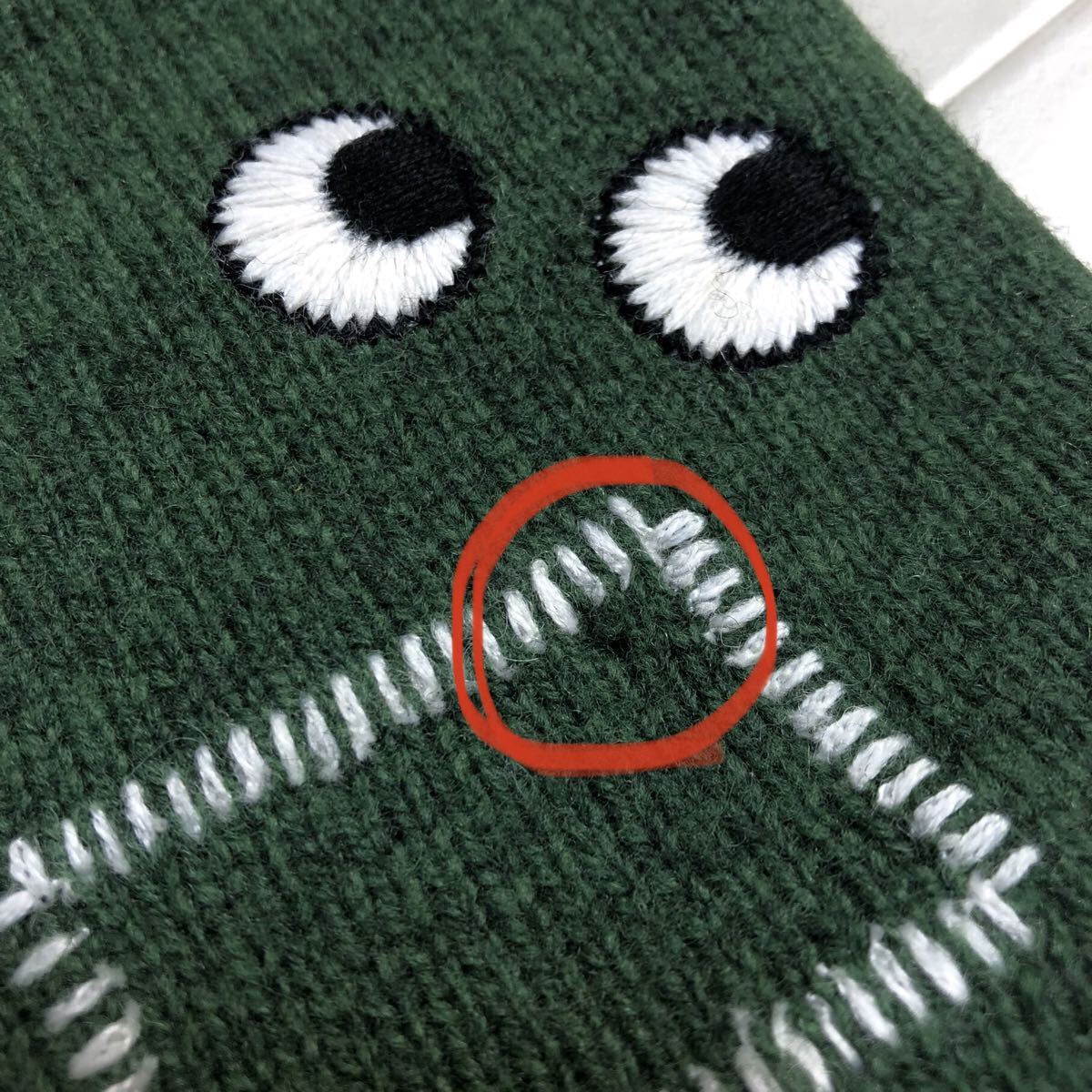 【送料600円】UNIQLO × ANYA HINDMARCH ユニクロ プレミアムラムクルーネックセーター レディース Mサイズ 古着 ニット GJ-107_画像4