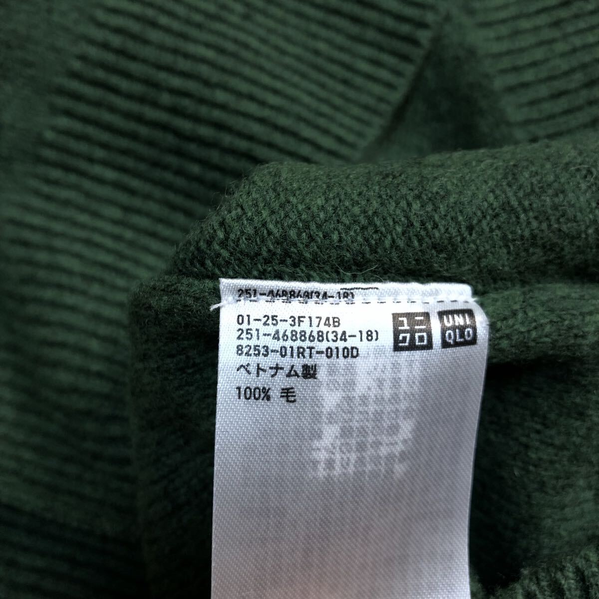 【送料600円】UNIQLO × ANYA HINDMARCH ユニクロ プレミアムラムクルーネックセーター レディース Mサイズ 古着 ニット GJ-107_画像6