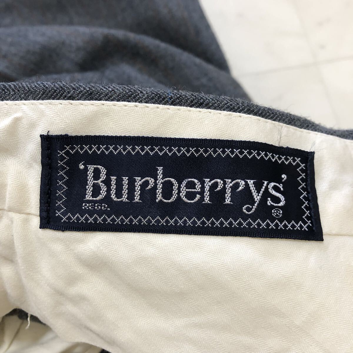【英国製】Burberrys バーバリーズ ウールスラックス C-TK83 三陽商会 メンズ 32 ストライプ 古着 HW-167_画像5