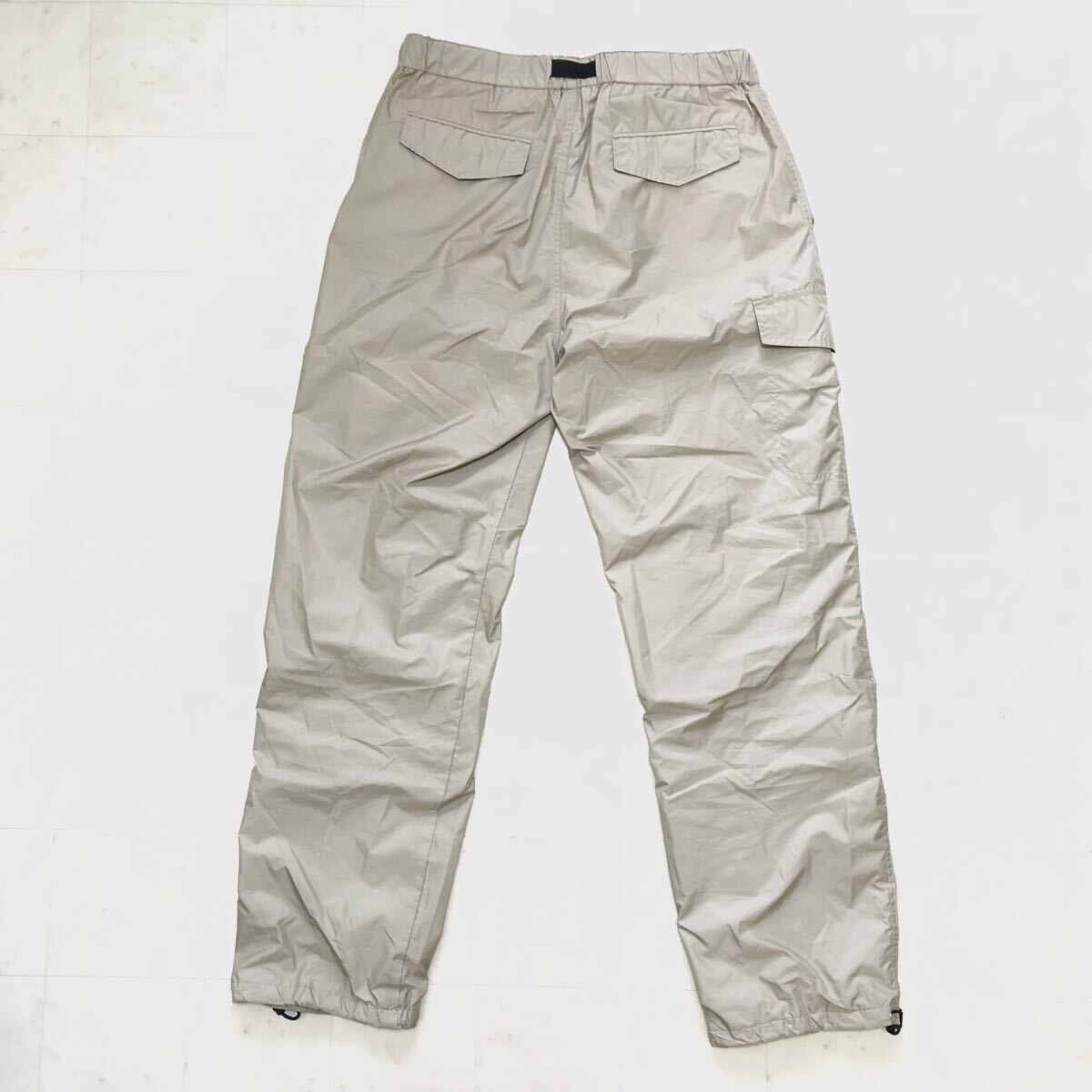 【送料360円】OLD UNIQLO 00s ユニクロ ナイロンジョガーパンツ ベルト付き Y2K 裏地付き Mサイズ アウトドア HW-168_画像2