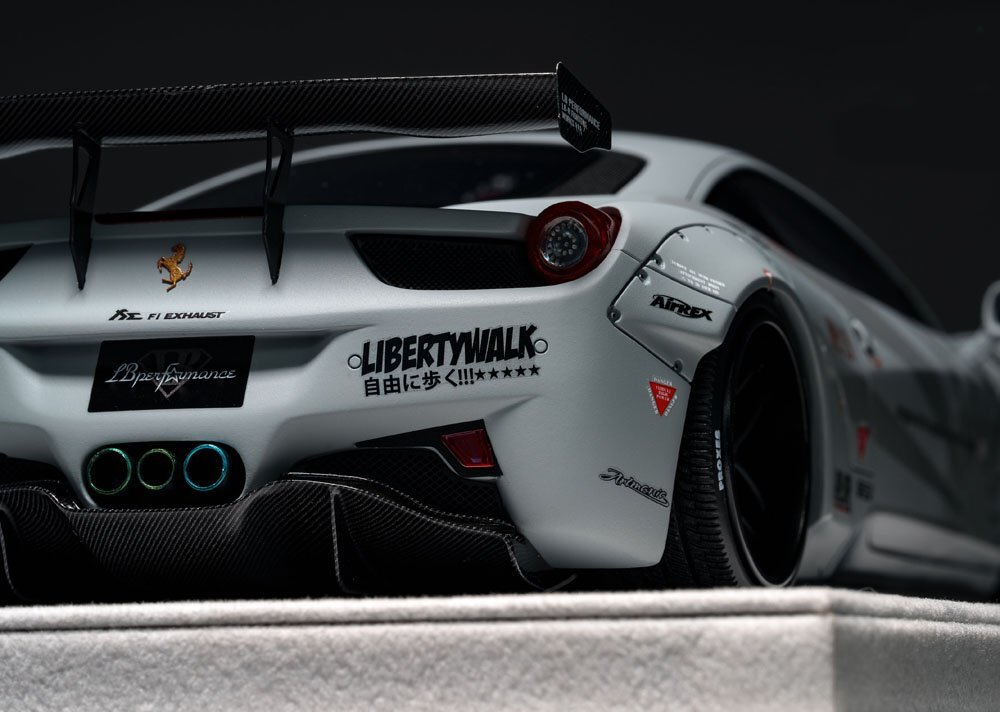 ^ трудно найти!Matt Grey! ограниченный выпуск 40 шт.!LBWK 1/18 Ferrari 458 GT 1.0 LB Works 458GT Zero Fighter новый товар Resin Model