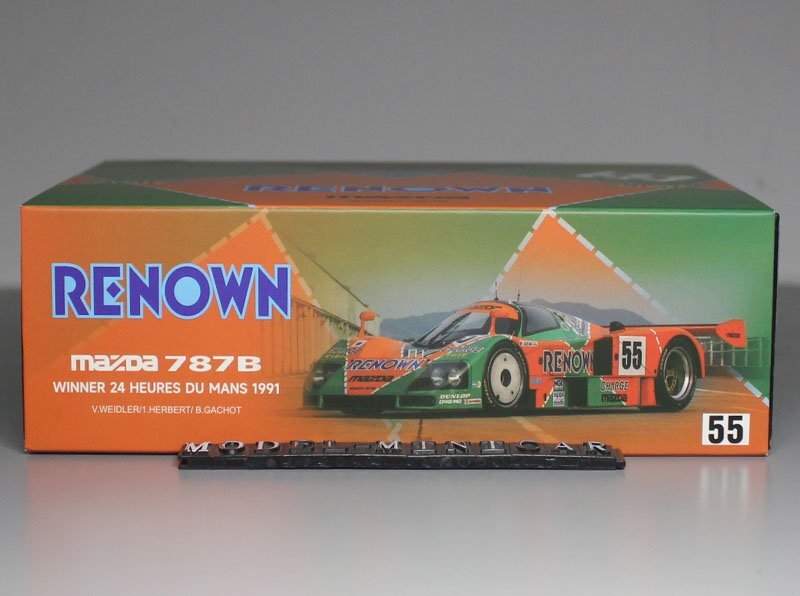 ▲MotorHelix 1/64 マツダ MAZDA 787B 55# 1991 24h Renown レナウン 優勝　ルマン 新品 MH_画像3