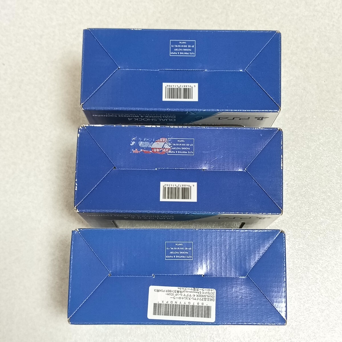 S【PS4 ワイヤレスコントローラー×3】DUALSHOCK4 SONY CUH-ZCT2J デュアルショック4 プレステ レッド ネイビー 迷彩 プレイステーション_画像4