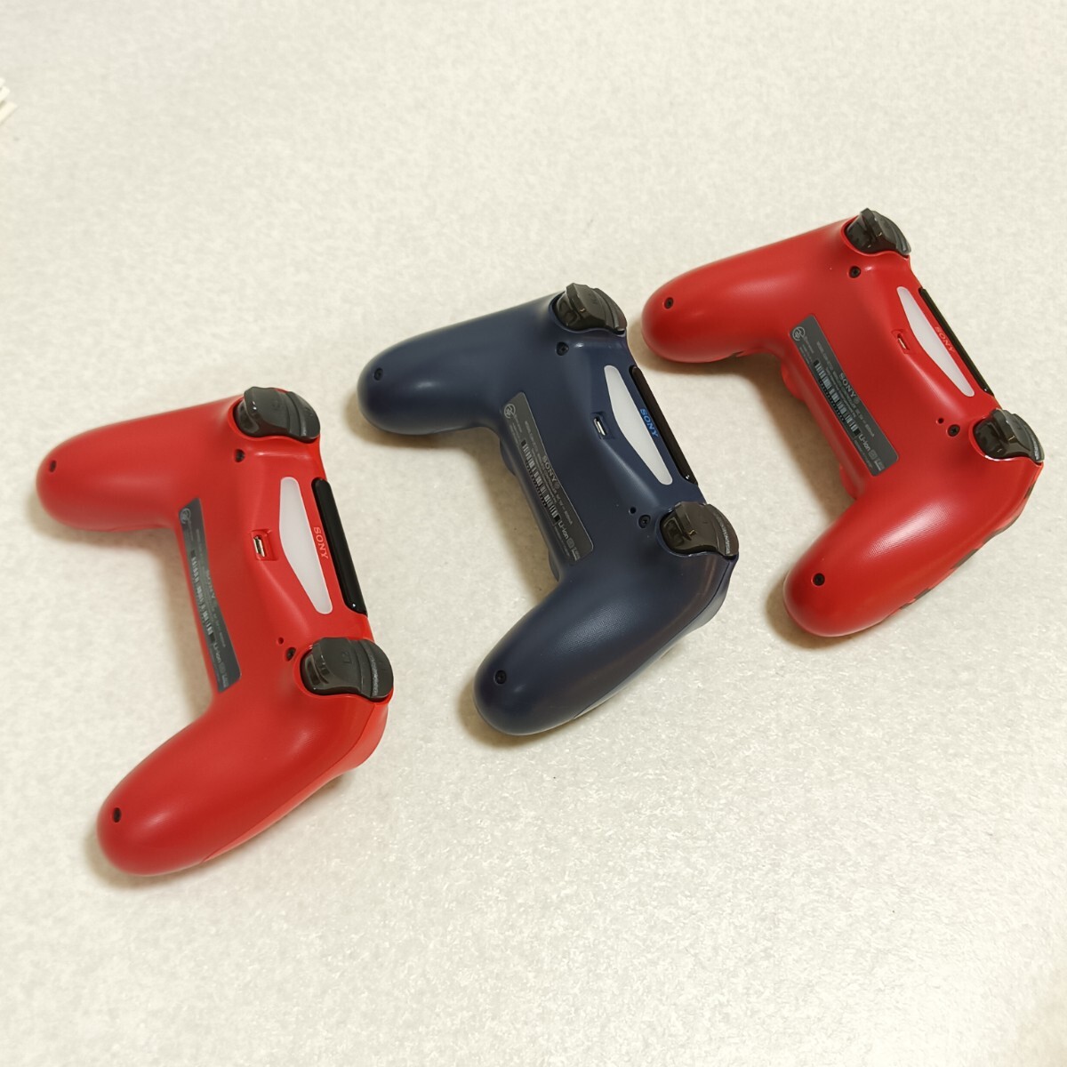 S【PS4 ワイヤレスコントローラー×3】DUALSHOCK4 SONY CUH-ZCT2J デュアルショック4 プレステ レッド ネイビー 迷彩 プレイステーション_画像10