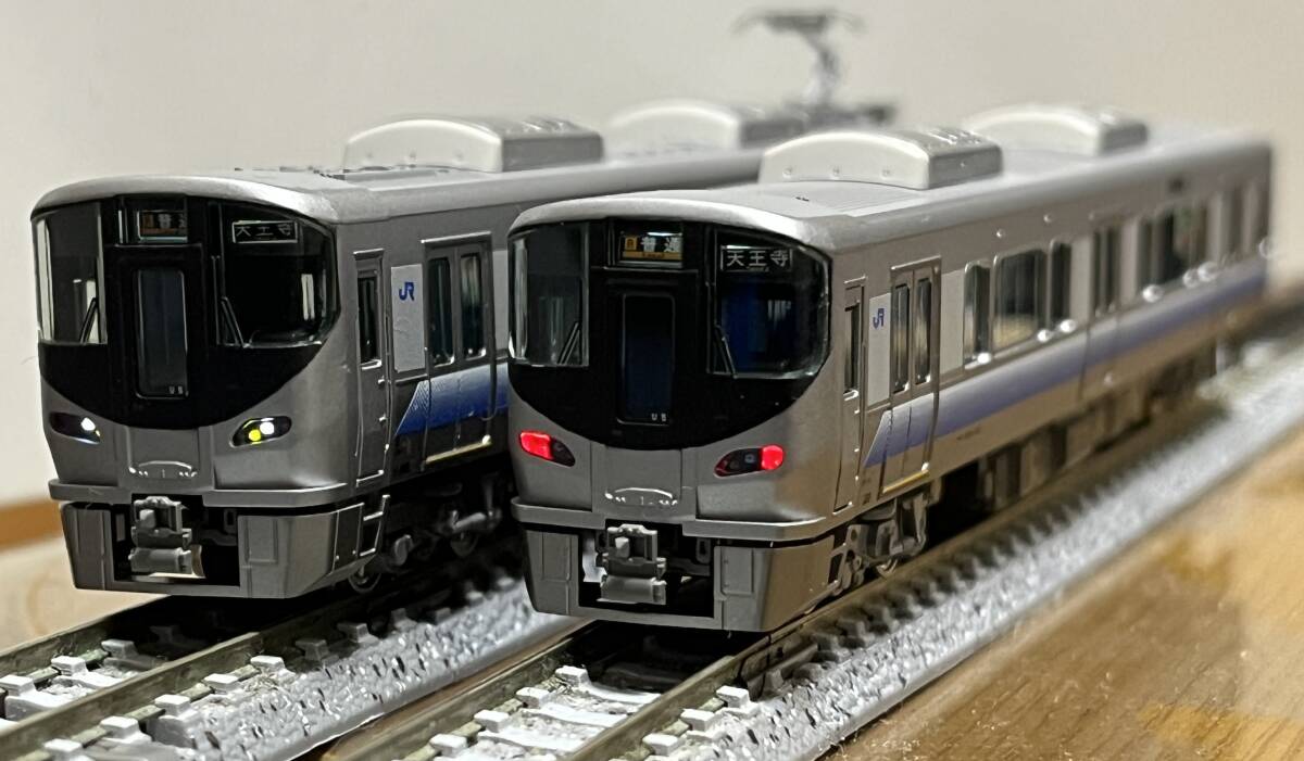 KATO 改造品 JR 225系5100番台 阪和線タイプ 6両編成 転落防止幌無し 車両のみ 塗装塗り替え デカール貼付品 関空 紀州路快速 223系併走等_画像2