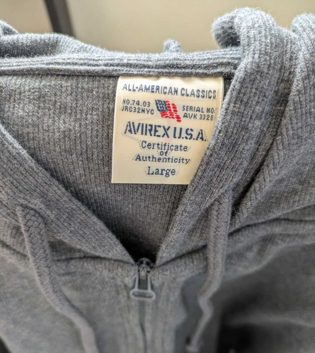 AVIREX　　 ジップアップパーカー_画像4