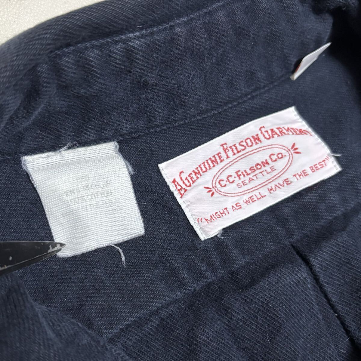 USA製 FILSON コットン ツイル 長袖 シャツ XL フィルソン アウトドア _画像6