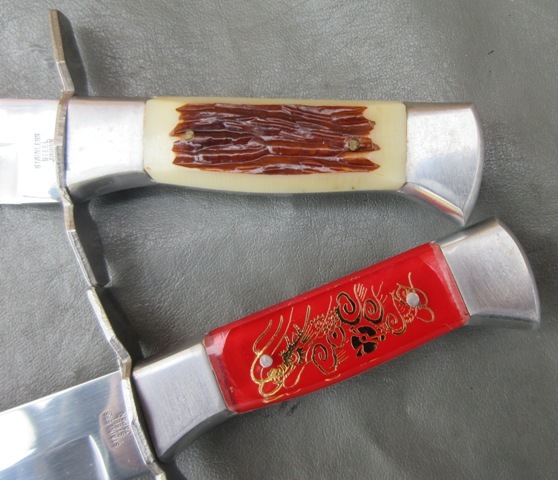 ☆未使用☆日本製 風防ツバ 骨柄ツバ 登山ナイフ 2本セット アウトドアナイフ キャンプ_画像4