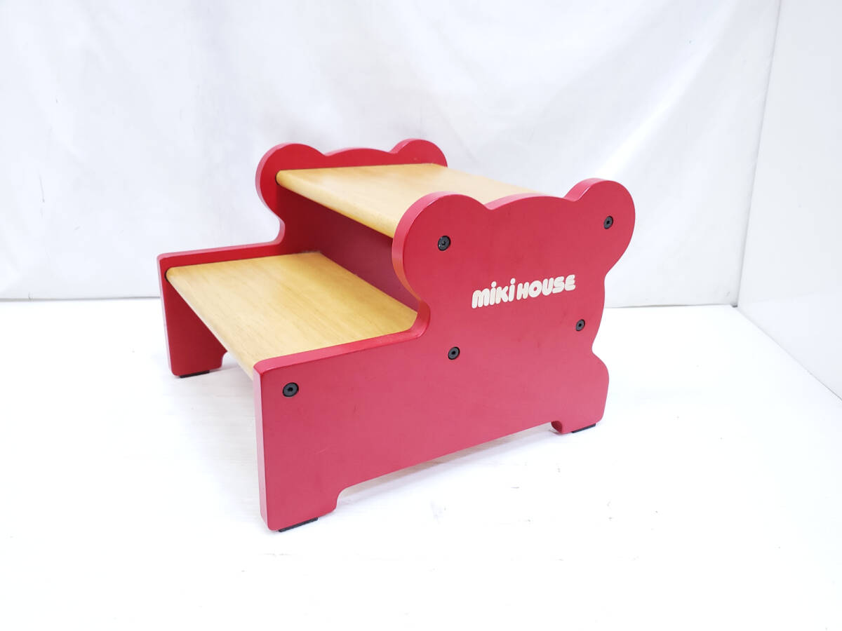 § A32530 MIKI HOUSE ミキハウス 踏台ステッパー クマさん 非売品 椅子 ベビー家具 ベビー用品 中古品_画像1