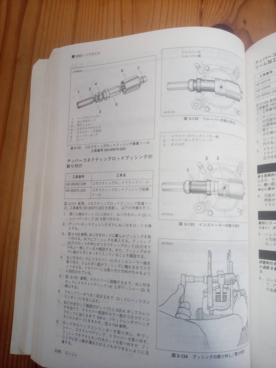 2002年ハーレーダビッドソンソフテイルモデルサービスマニュアル（日本語版）・パーツリスト_画像3