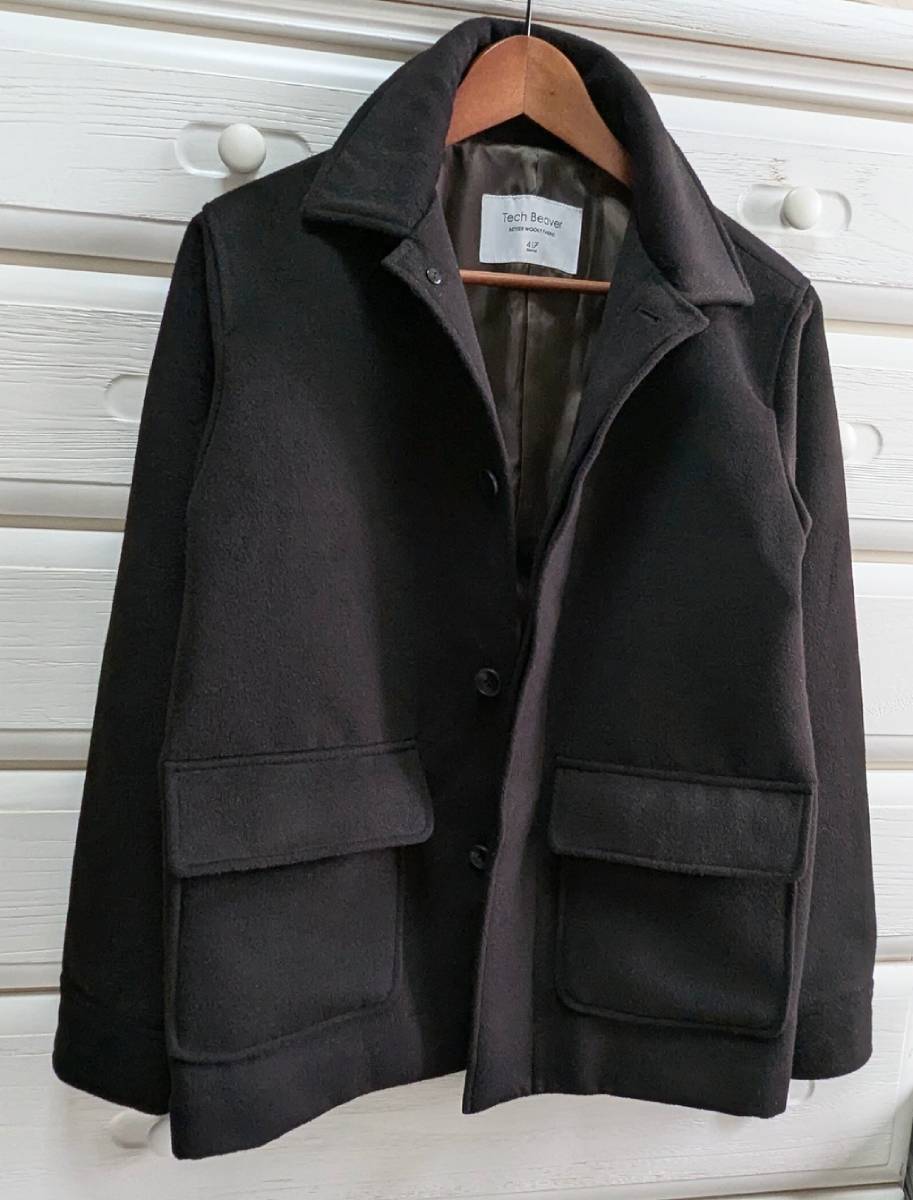 417 EDIFICE(417 by EDIFICE) エディフィス メルトンジャケット 19-011-312-4011-3-0 ウール ブラウン_画像2