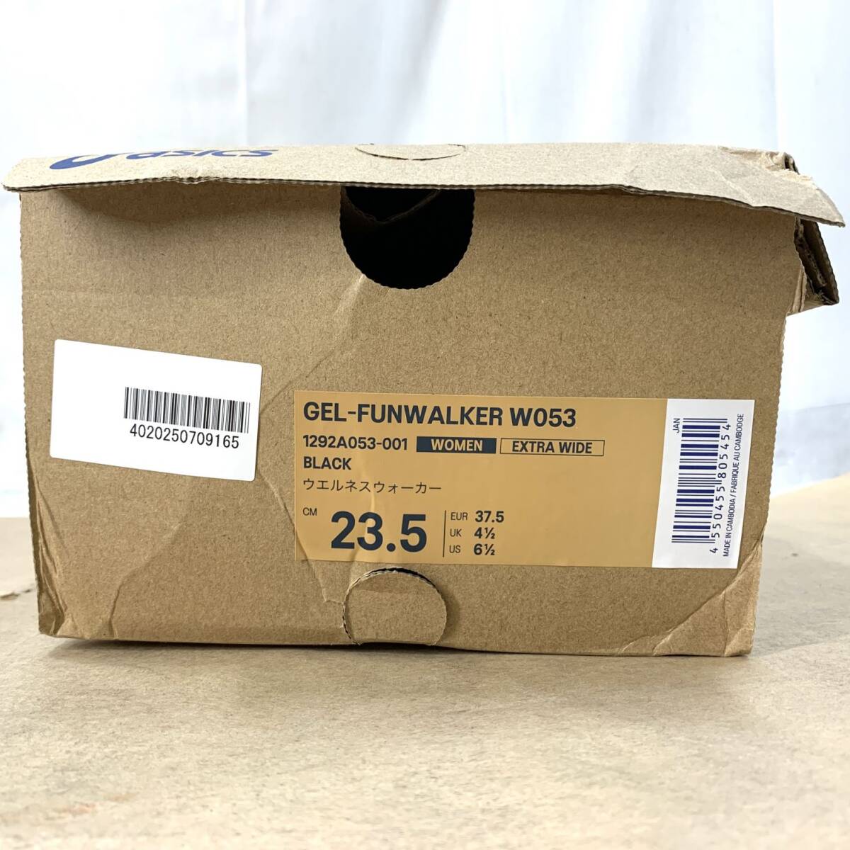 ※1円スタート【開封済・未使用品】アシックス ゲルファンウォーカー W053 ブラック 23.5cm_画像5