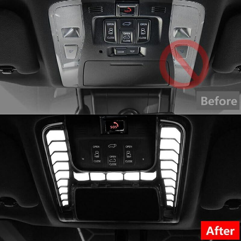 アルファード30系 専用 LED読書灯 2色切替 運転席ルームランプ Guranko 高輝度 ブラック_画像3