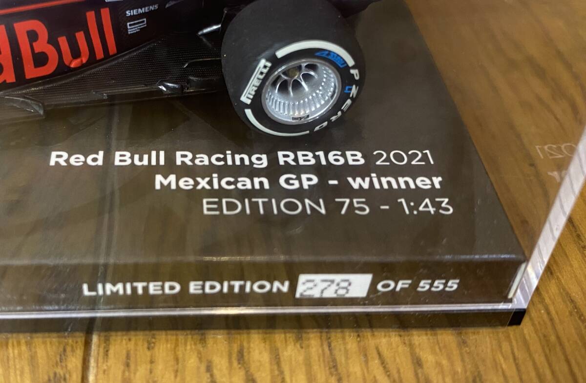 フェルスタッペン別注 ミニチャンプス 1/43 レッドブル RB16B #33 マックス・フェルスタッペン 2021 メキシコGP 優勝 EDITION 75 413211933_画像4