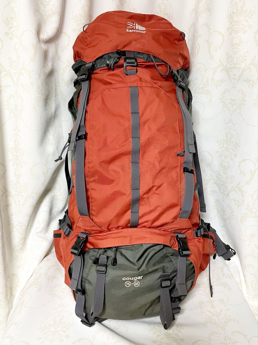 【送料無料】使用少ない◆Karrimor Cougar 75-95◆カリマー クーガー 75Lザック 登山リュック _画像1