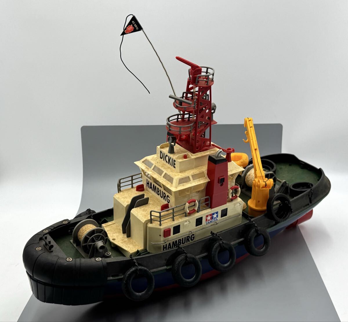 左棚【ジャンク・本体のみ】TAMIYA RC HARBOUR BOAT 電動RCボート タミヤ ハーバーボート_画像1