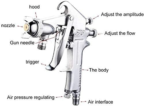 プロ仕様 エアスプレーガン 塗装ガン 1.5mm口径 600ml 車 バイク ペイント 油性 水性 ラッカー対応 DIY 軽量 初心者 プロ用 吸上式 重力式_画像2