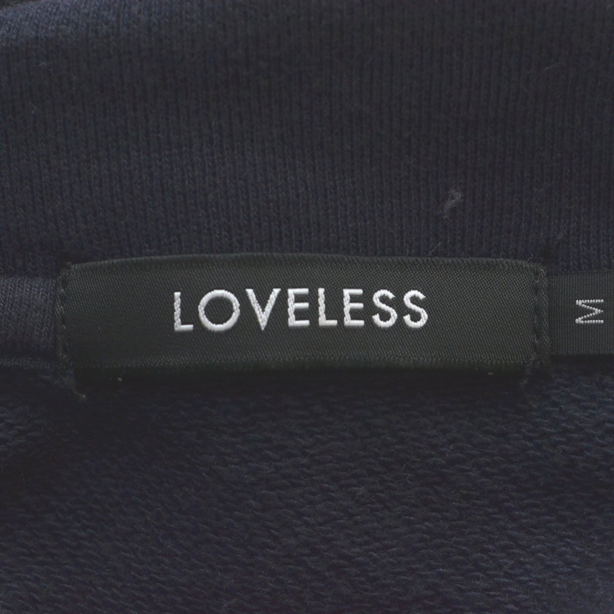 LOVELESS ラブレス ●ジップスウェットパーカー フーディ サイズM メンズ ネイビー M143110_画像4
