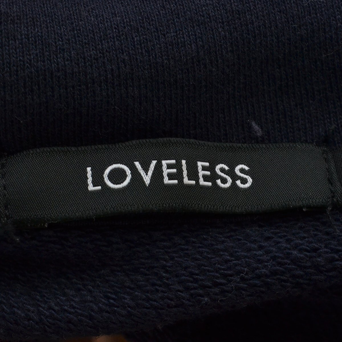 LOVELESS ラブレス ●ジップスウェットパーカー フーディ サイズM メンズ ネイビー M143110_画像6