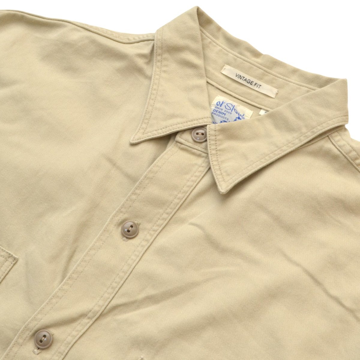 orSlow オアスロウ ヴィンテージフィット ワークシャツ COTTON TWILL VINTAYGE FIT WORK SHIRT サイズ2 メンズ M166234_画像7