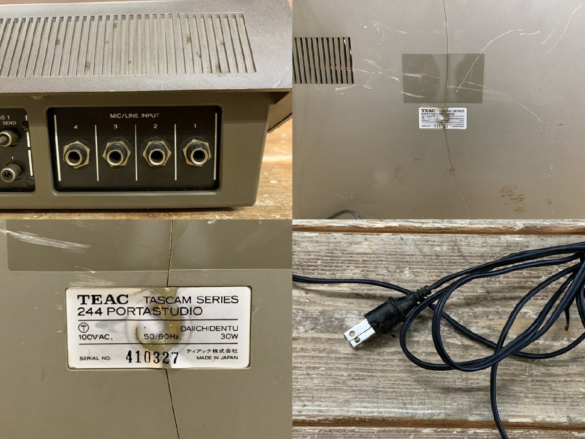 [N2-2808] редкий TEAC TASCAM SERIES многоканальный магнитофон 244 PORTASTUDIO электризация проверка только текущее состояние товар Tokyo самовывоз возможно [ тысяч иен рынок ]