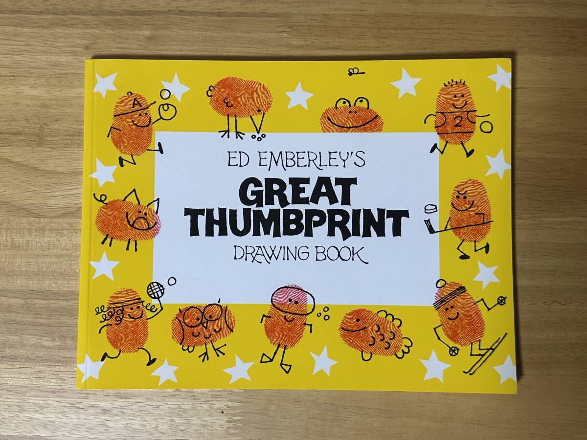 ★エド・エンバリー　『 ED EMBERLEY’S　GREAT THUMBPRINT　DRAWING BOOK 』　親指スタンプのお絵描き絵本★洋書_画像1