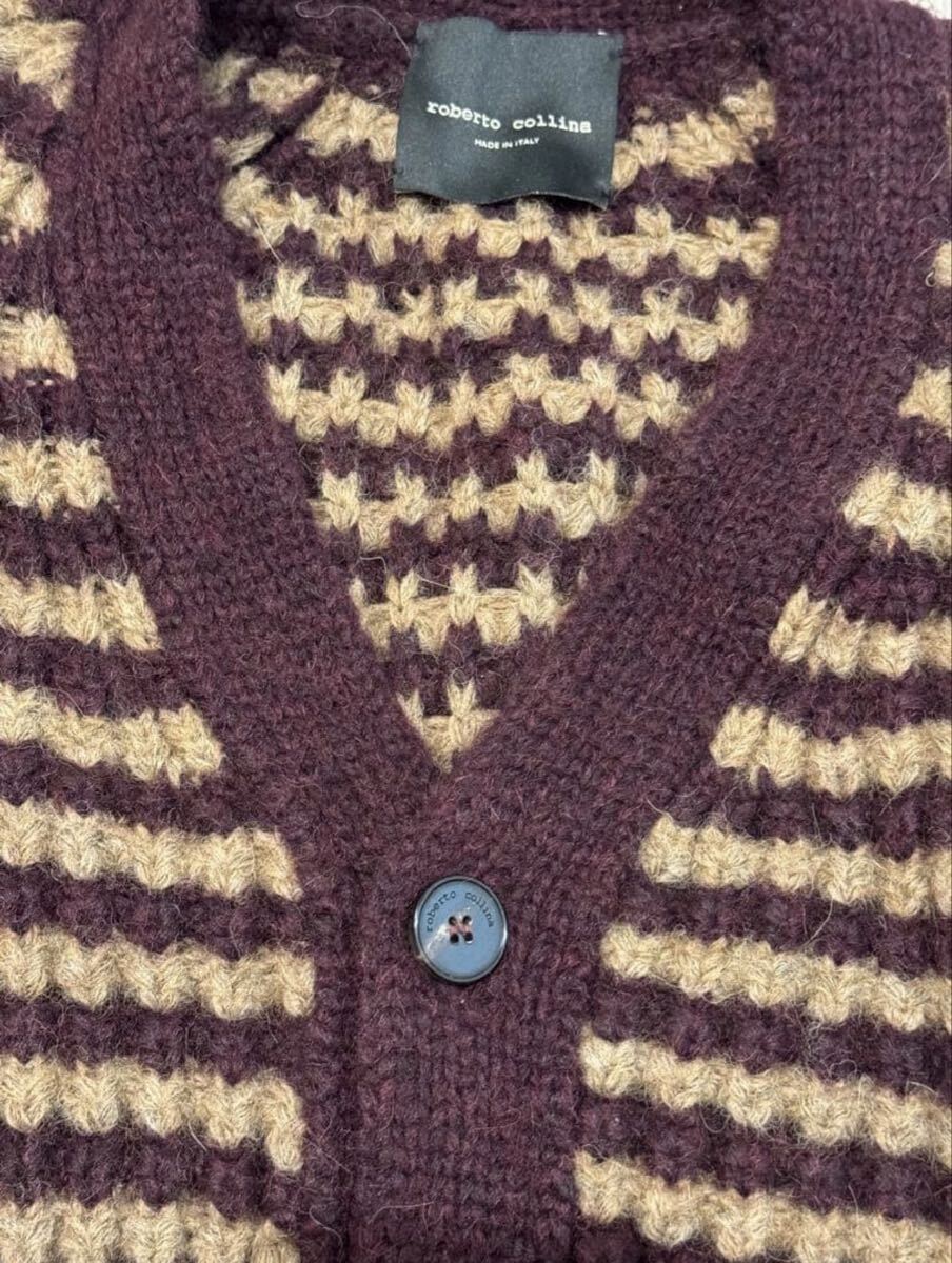 【新品】ROBERTO COLLINA ロベルトコリーナ ニットカーディガン 46 48 ザノーネ クルチアーニ グランサッソ ドルモア_画像1