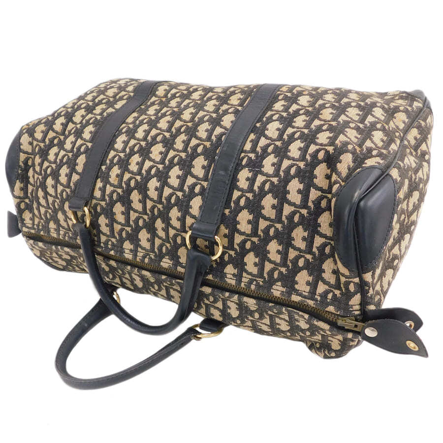 1円■ディオール ボストンバッグ マルチカラー系 キャンバス×レザー トロッター ChristianDior ■E.Cmr.pS-16_画像4