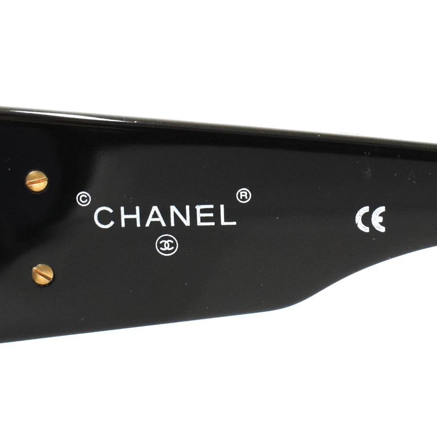 1円◆美品 CHANEL シャネル サングラス アイウェア 01450 94305 マトラッセ ココマーク プラスチック ブラック◆E.Csg.pD-22_画像6