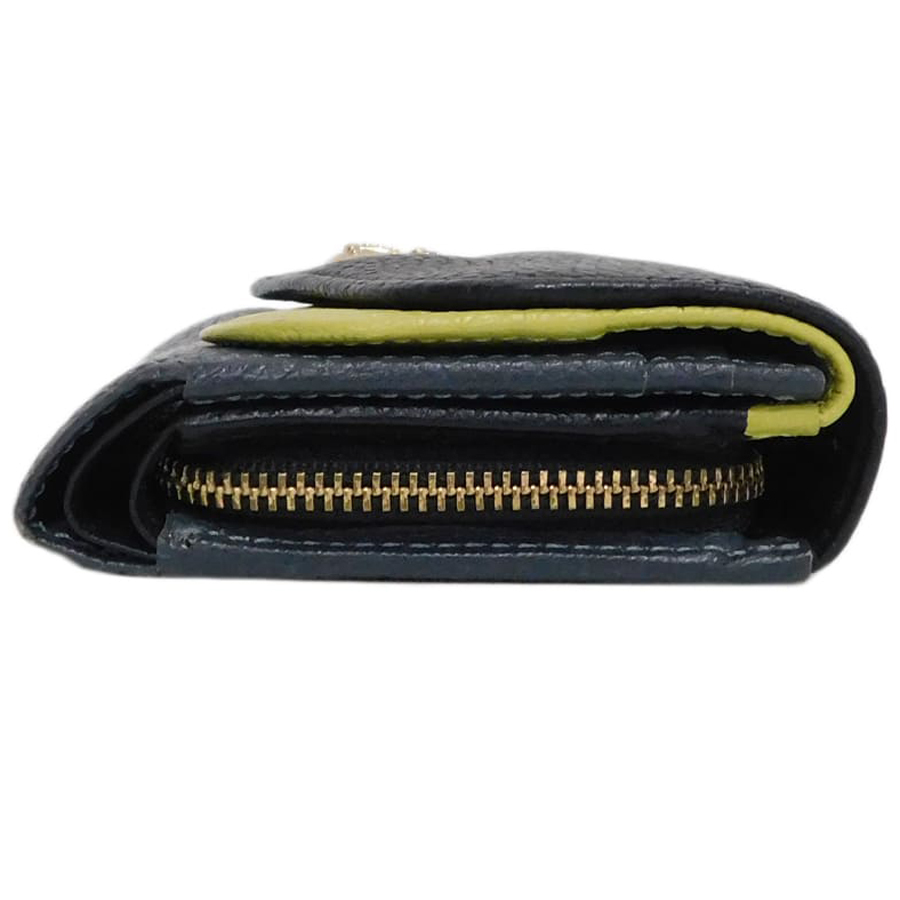 1円■ヴィヴィアンウエストウッド 三つ折り財布 ブラック×ミントグリーン系 Vivienne Westwood ■E.Bor.pS-14_画像3