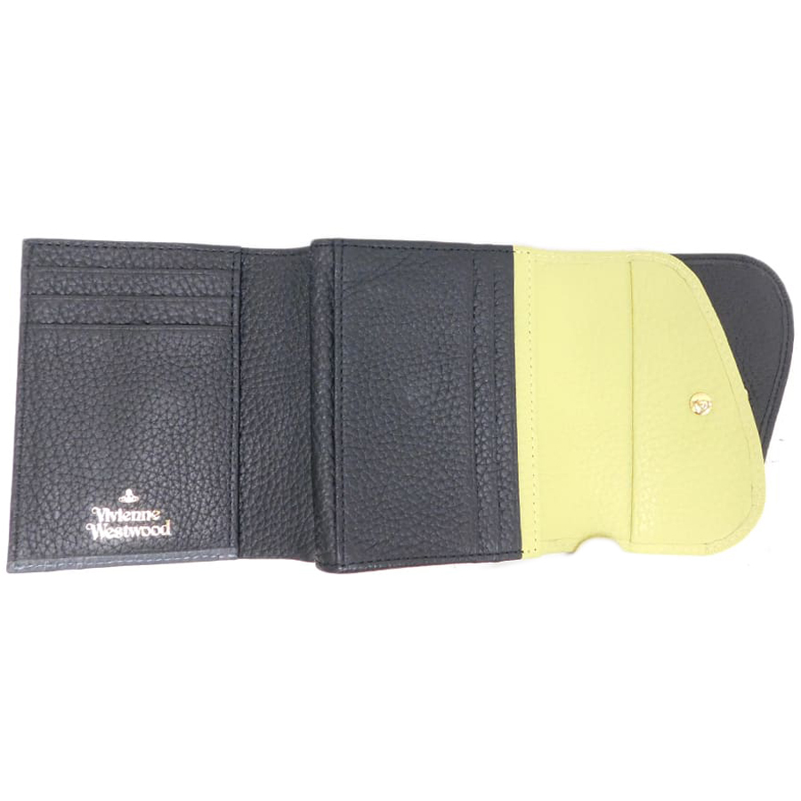 1円■ヴィヴィアンウエストウッド 三つ折り財布 ブラック×ミントグリーン系 Vivienne Westwood ■E.Bor.pS-14_画像9