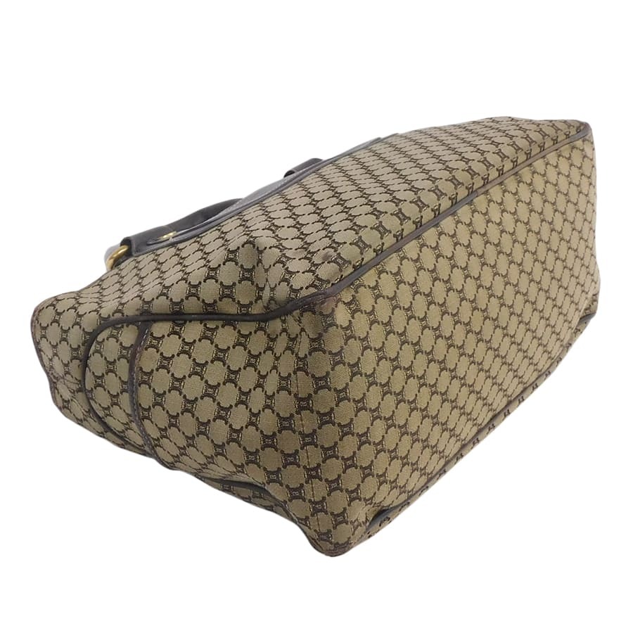 1円■セリーヌ ハンドバッグ トリオンフ ブラウン系 キャンバス×レザー レディース 上品 お洒落 CELINE ■E.Ber.tI-16_画像6