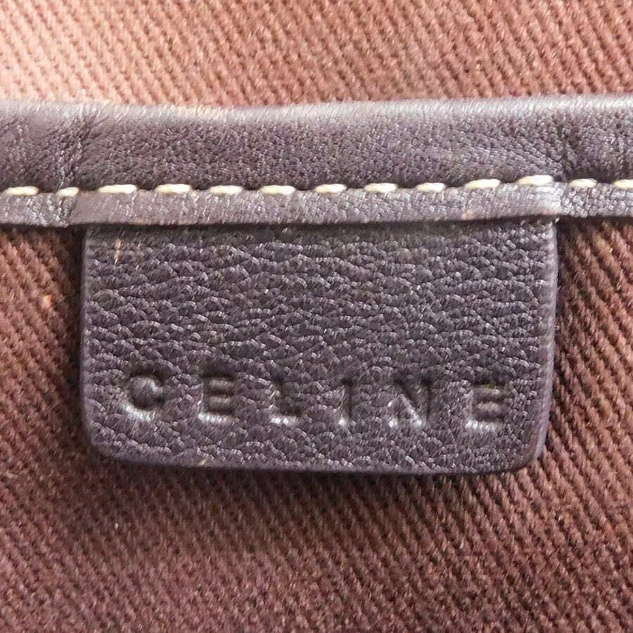 1円■セリーヌ ハンドバッグ トリオンフ ブラウン系 キャンバス×レザー レディース 上品 お洒落 CELINE ■E.Ber.tI-16_画像9