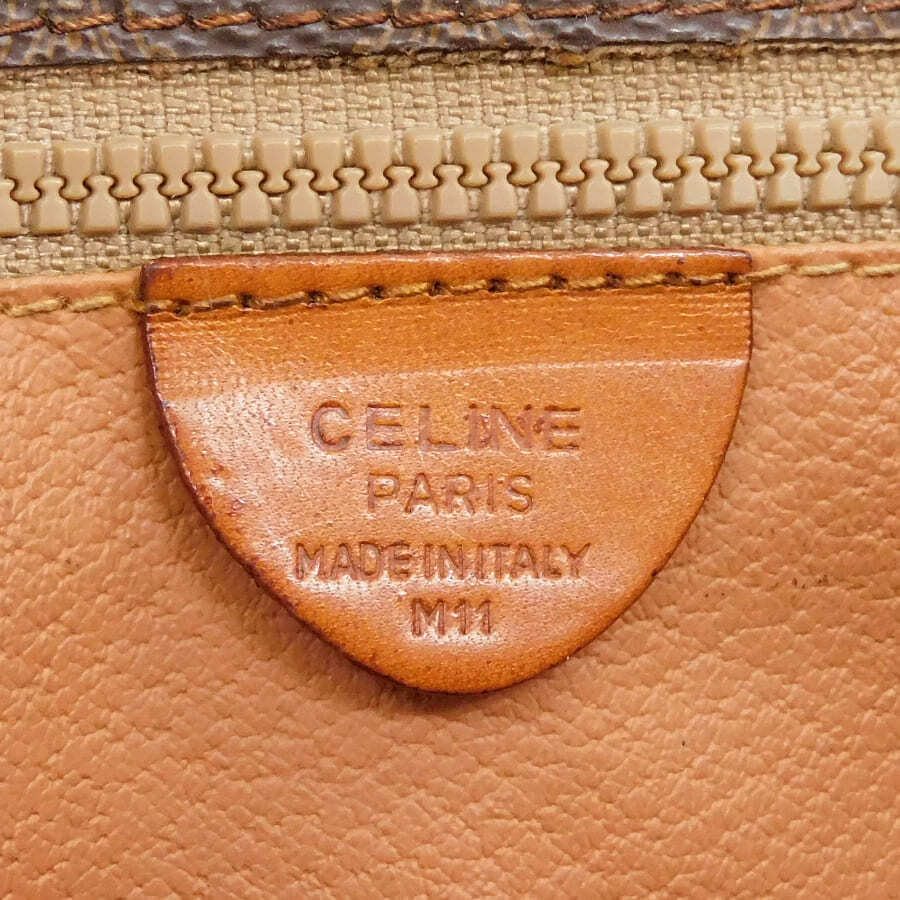 1円■セリーヌ ショルダーバッグ マカダム M11 ブラウン系 PVC×レザー レディース おでかけ CELINE ■E.Bmm.zE-05_画像8