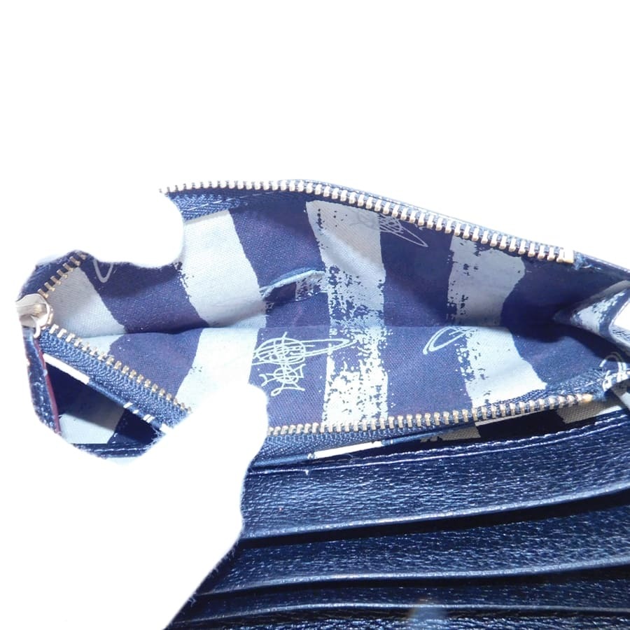 1円■ヴィヴィアンウエストウッド 長財布 ブラック系 カードケース付き Vivienne Westwood ■E.Ble.tI-12_画像7