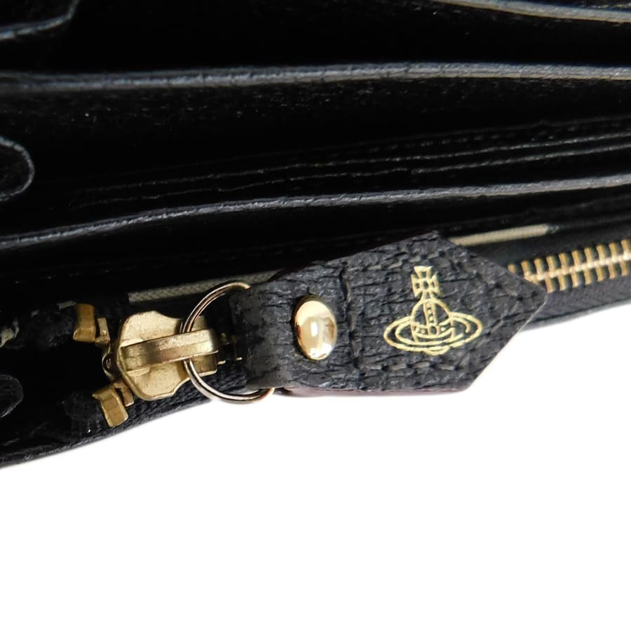 1円■ヴィヴィアンウエストウッド 長財布 ブラック系 カードケース付き Vivienne Westwood ■E.Ble.tI-12_画像8