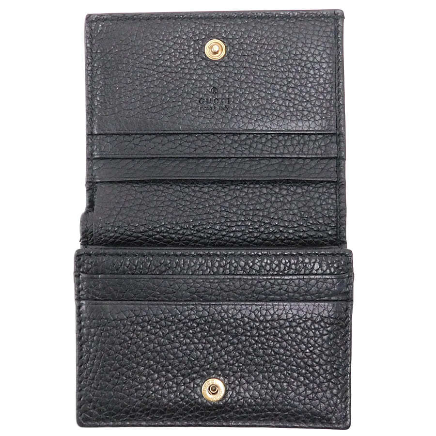 1円■グッチ 二つ折り財布 ブラック系 レザー アニマリエ Blind for Love ユニセックス 小さめ GUCCI ■E.Csi.sni-11_画像9