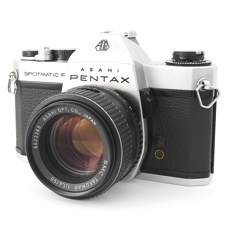 1円◆美品 PENTAX ペンタックス SPOTMATIC F SMC TAKUMAR F1.4 50mm フィルムカメラ 35mm ブラック シルバー◆E.Bml.pD-28_画像1