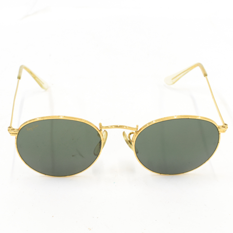 1円◆良品 RayBan レイバン サングラス アイウェア ラウンドメタル ボシュロム B&L USA ゴールド◆E.Bie.aT-23_画像2