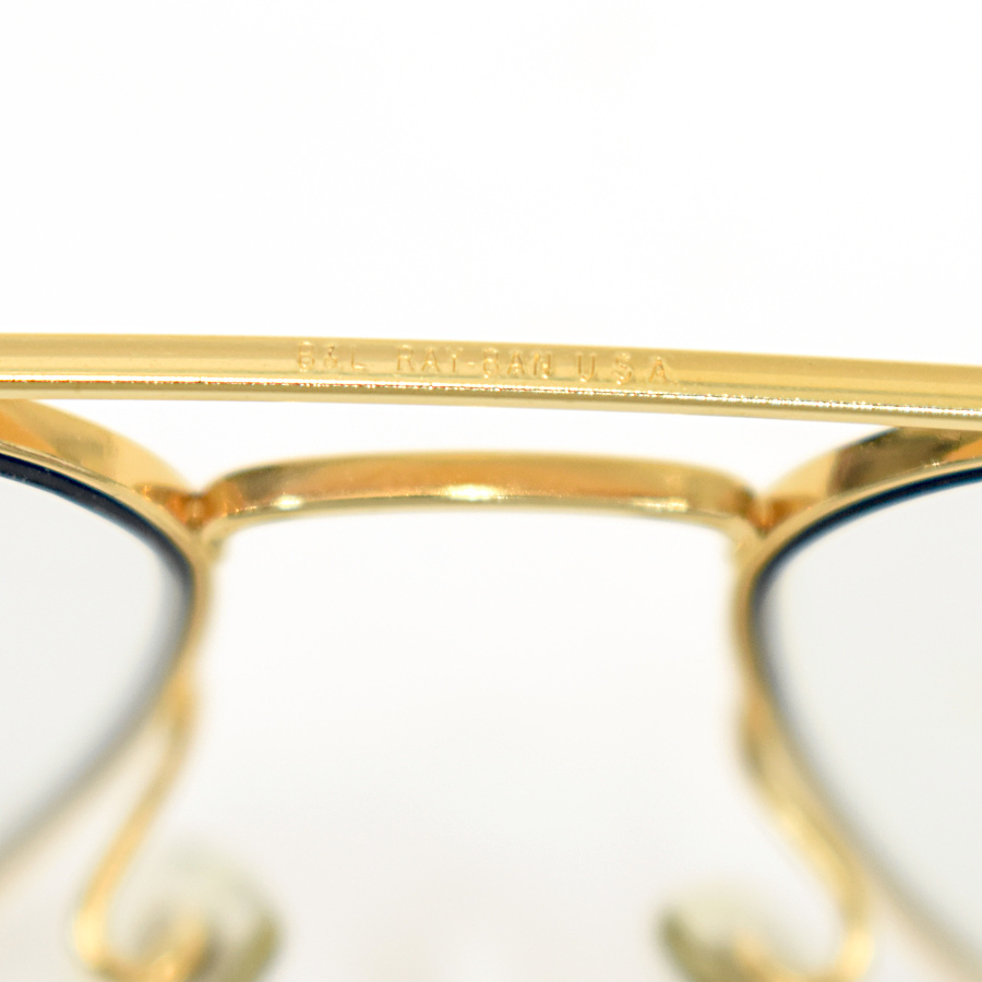 1円◆美品 RayBan レイバン メガネフレーム ボシュロム B&L USA メタル ゴールド◆E.Blg.aT-23_画像7