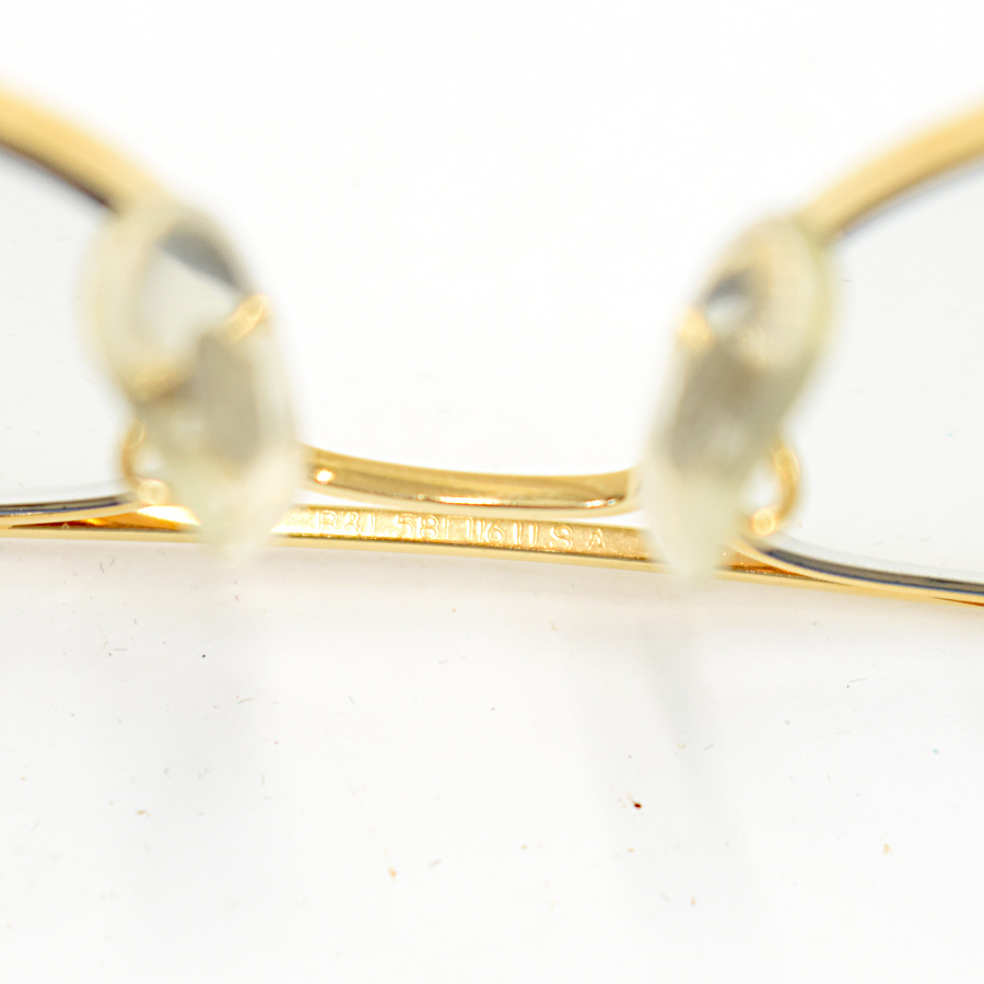 1円◆美品 RayBan レイバン メガネフレーム ボシュロム B&L USA メタル ゴールド◆E.Blg.aT-23_画像8
