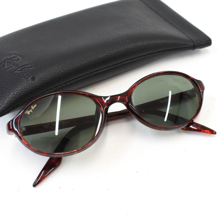 1円◆美品 RayBan レイバン サングラス アイウェア サイドストリート オーバル ボシュロム B&L べっ甲 プラスチック ブラウン◆E.Bmi.aT-23_画像1